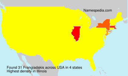 Surname Frangiadakis in USA Surname Frangiadakis in USA