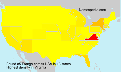 Surname Frango in USA Surname Frango in USA