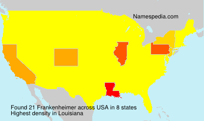 Surname Frankenheimer in USA Surname Frankenheimer in USA