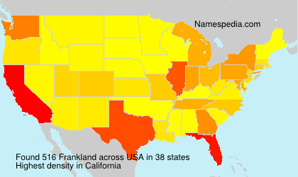 Surname Frankland in USA Surname Frankland in USA