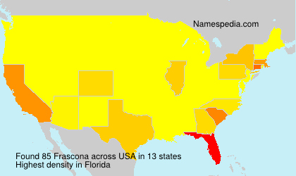 Surname Frascona in USA Surname Frascona in USA