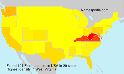 Surname Frashure in USA Surname Frashure in USA