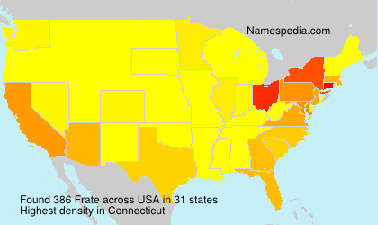 Surname Frate in USA