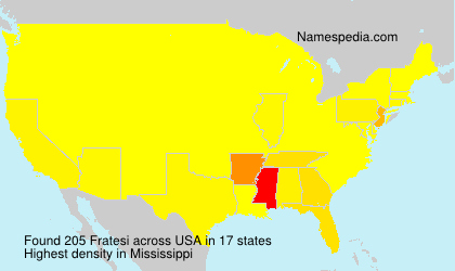 Surname Fratesi in USA Surname Fratesi in USA