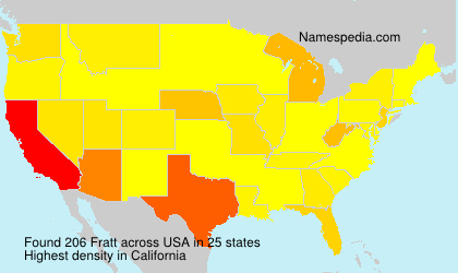 Surname Fratt in USA Surname Fratt in USA