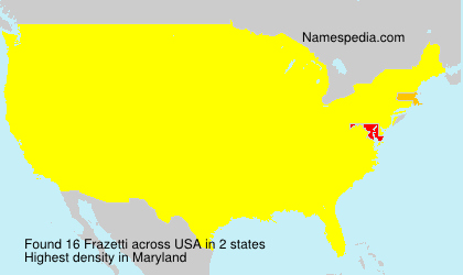 Surname Frazetti in USA Surname Frazetti in USA