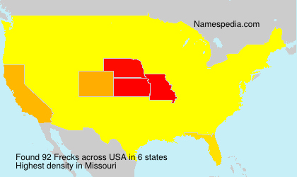 Surname Frecks in USA Surname Frecks in USA