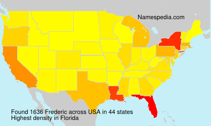 Surname Frederic in USA Surname Frederic in USA