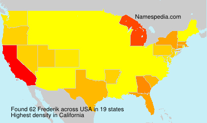 Surname Frederik in USA Surname Frederik in USA