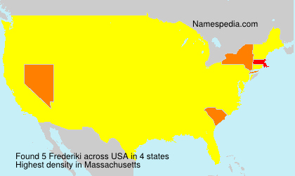 Surname Frederiki in USA Surname Frederiki in USA