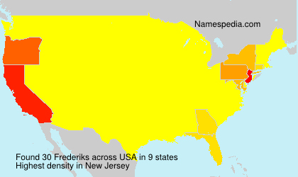 Surname Frederiks in USA Surname Frederiks in USA