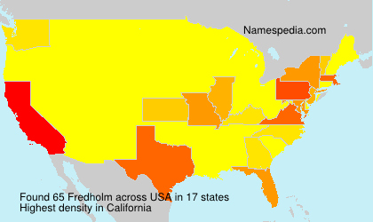 Surname Fredholm in USA Surname Fredholm in USA