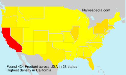 Surname Frediani in USA Surname Frediani in USA