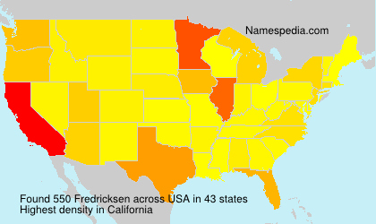 Surname Fredricksen in USA Surname Fredricksen in USA