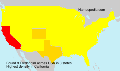 Surname Fredsholm in USA Surname Fredsholm in USA