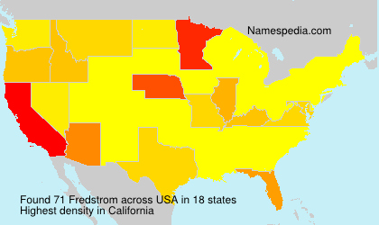 Surname Fredstrom in USA Surname Fredstrom in USA