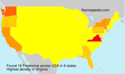 Surname Freeborne in USA Surname Freeborne in USA