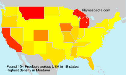 Surname Freebury in USA Surname Freebury in USA