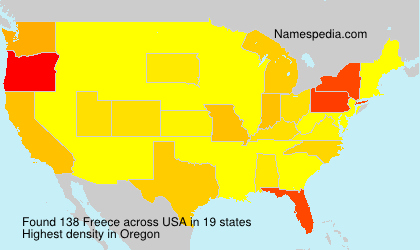 Surname Freece in USA Surname Freece in USA
