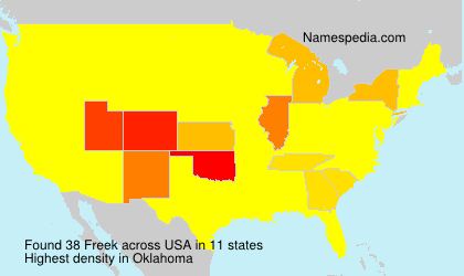 Surname Freek in USA Surname Freek in USA