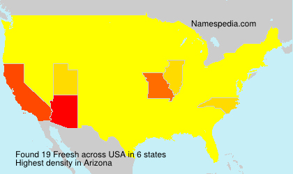 Surname Freesh in USA Surname Freesh in USA