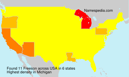 Surname Freeson in USA Surname Freeson in USA