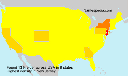 Surname Freider in USA Surname Freider in USA