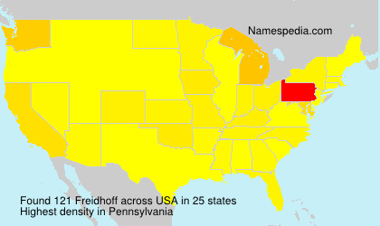 Surname Freidhoff in USA