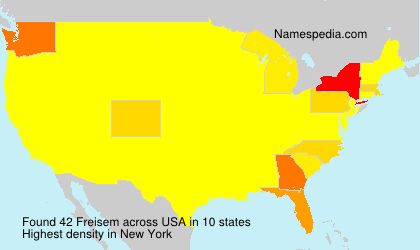 Surname Freisem in USA