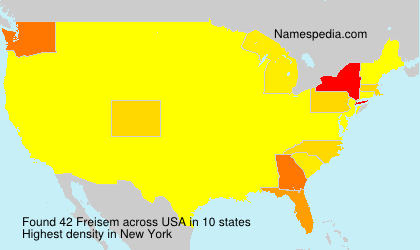 Surname Freisem in USA Surname Freisem in USA