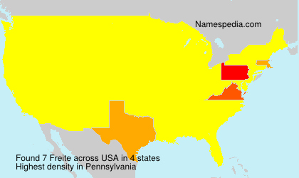 Surname Freite in USA Surname Freite in USA