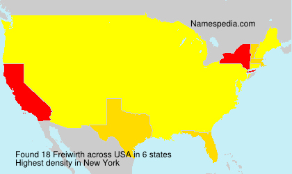 Surname Freiwirth in USA Surname Freiwirth in USA