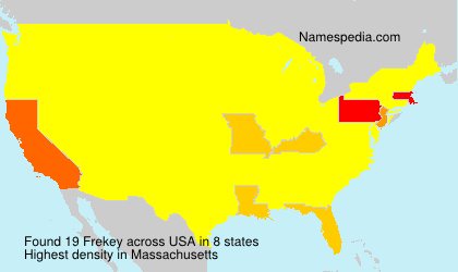 Surname Frekey in USA Surname Frekey in USA