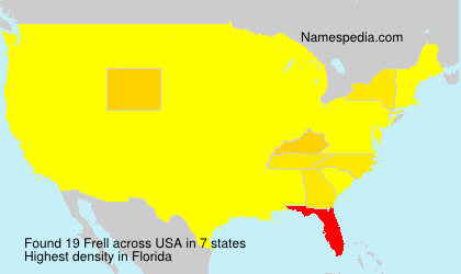 Surname Frell in USA Surname Frell in USA