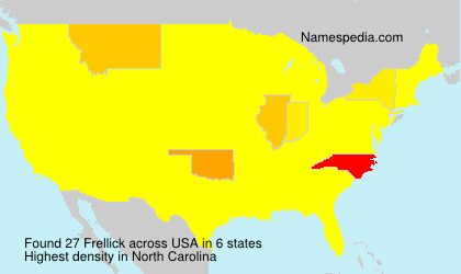 Surname Frellick in USA Surname Frellick in USA