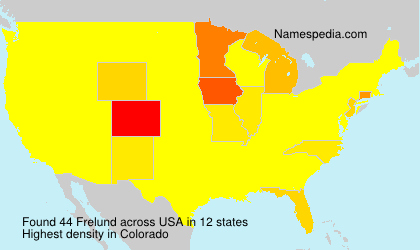 Surname Frelund in USA Surname Frelund in USA