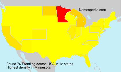 Surname Fremling in USA Surname Fremling in USA