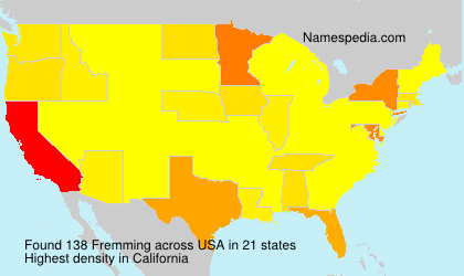 Surname Fremming in USA Surname Fremming in USA
