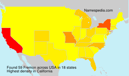 Surname Fremon in USA Surname Fremon in USA