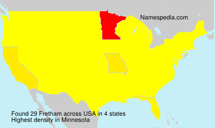 Surname Fretham in USA Surname Fretham in USA