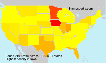 Surname Frette in USA Surname Frette in USA