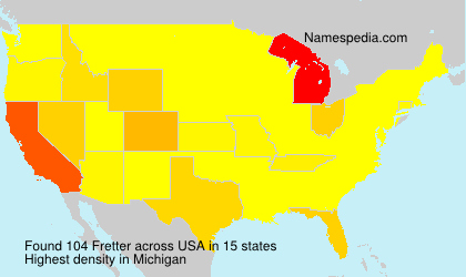 Surname Fretter in USA Surname Fretter in USA
