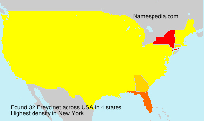 Surname Freycinet in USA Surname Freycinet in USA