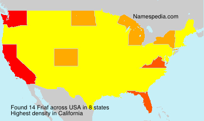 Surname Friaf in USA Surname Friaf in USA