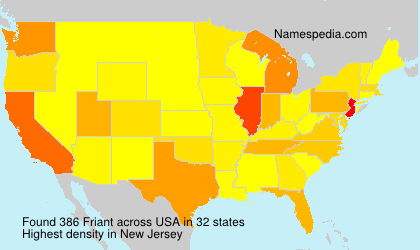 Surname Friant in USA Surname Friant in USA