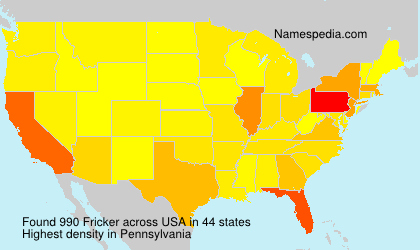 Surname Fricker in USA Surname Fricker in USA