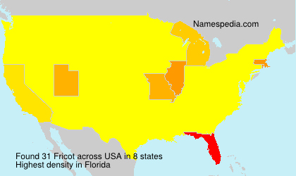 Surname Fricot in USA Surname Fricot in USA