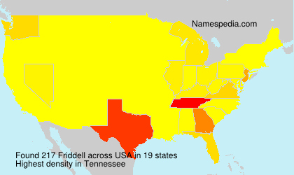 Surname Friddell in USA Surname Friddell in USA