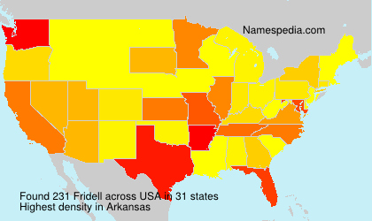 Surname Fridell in USA Surname Fridell in USA