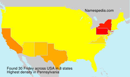 Surname Fridey in USA Surname Fridey in USA